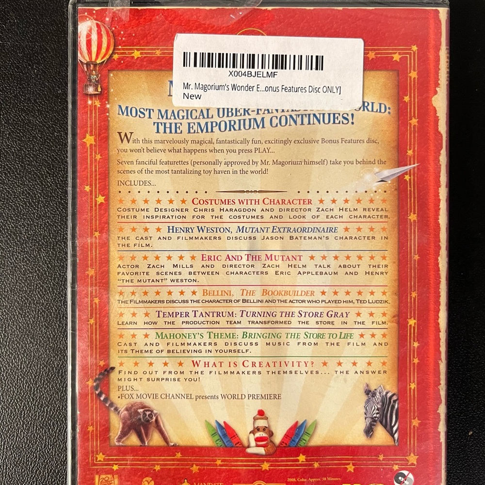 Mr. Magorium’s Wonder Emporium Exclusive Bonus Features Disk (DVD, 2008) New - Picture 2 of 3
